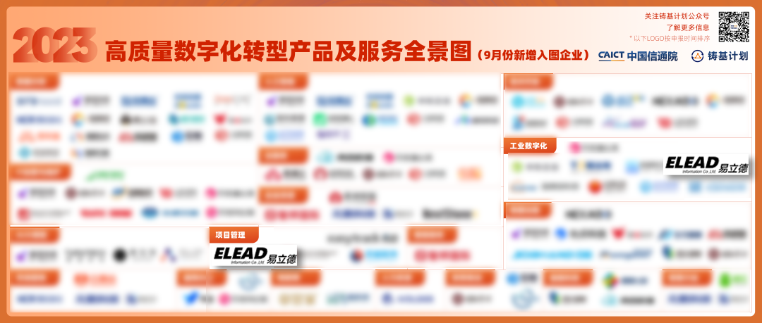 易立德PLM产品入选信通院《2023高质量数字化转型产品及服务全景图》